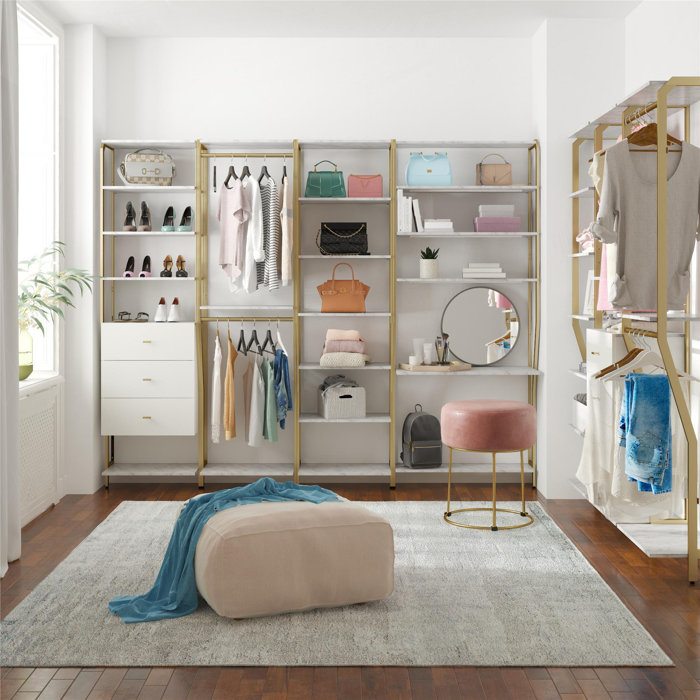 CosmoLiving by Cosmopolitan Closet System with 3 Drawers